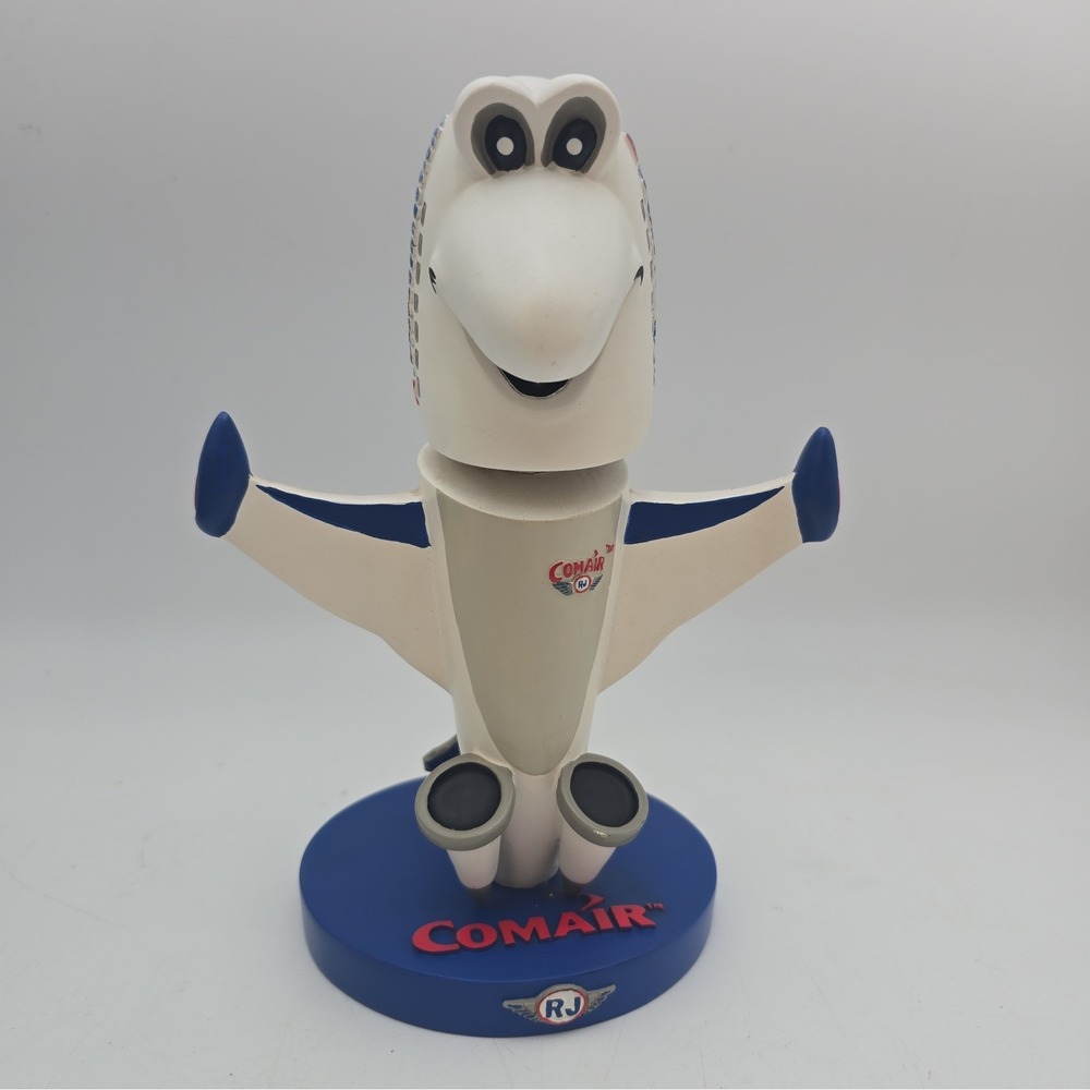 8" Delta Comair Connection RJ Mascot Plane Bobblehead Bobble Head Figure